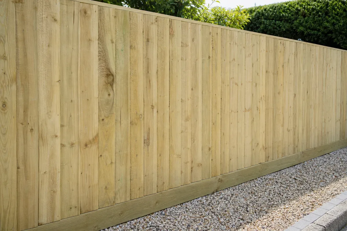 Closeboard wooden fencing installed in Telford