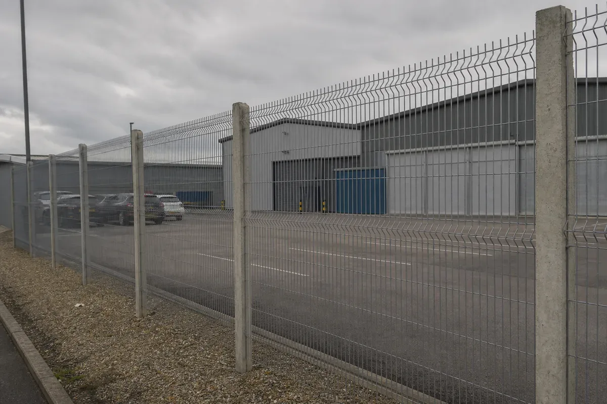 Commercial fencing installed at a Telford business premises