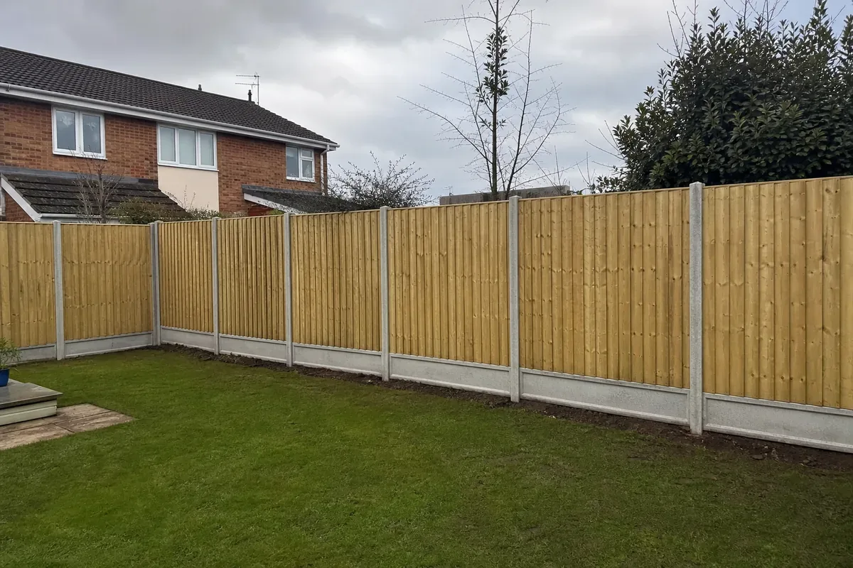 Garden fencing at a Telford residential property