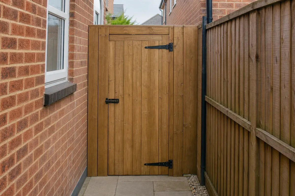Wooden garden gate fitted in Telford